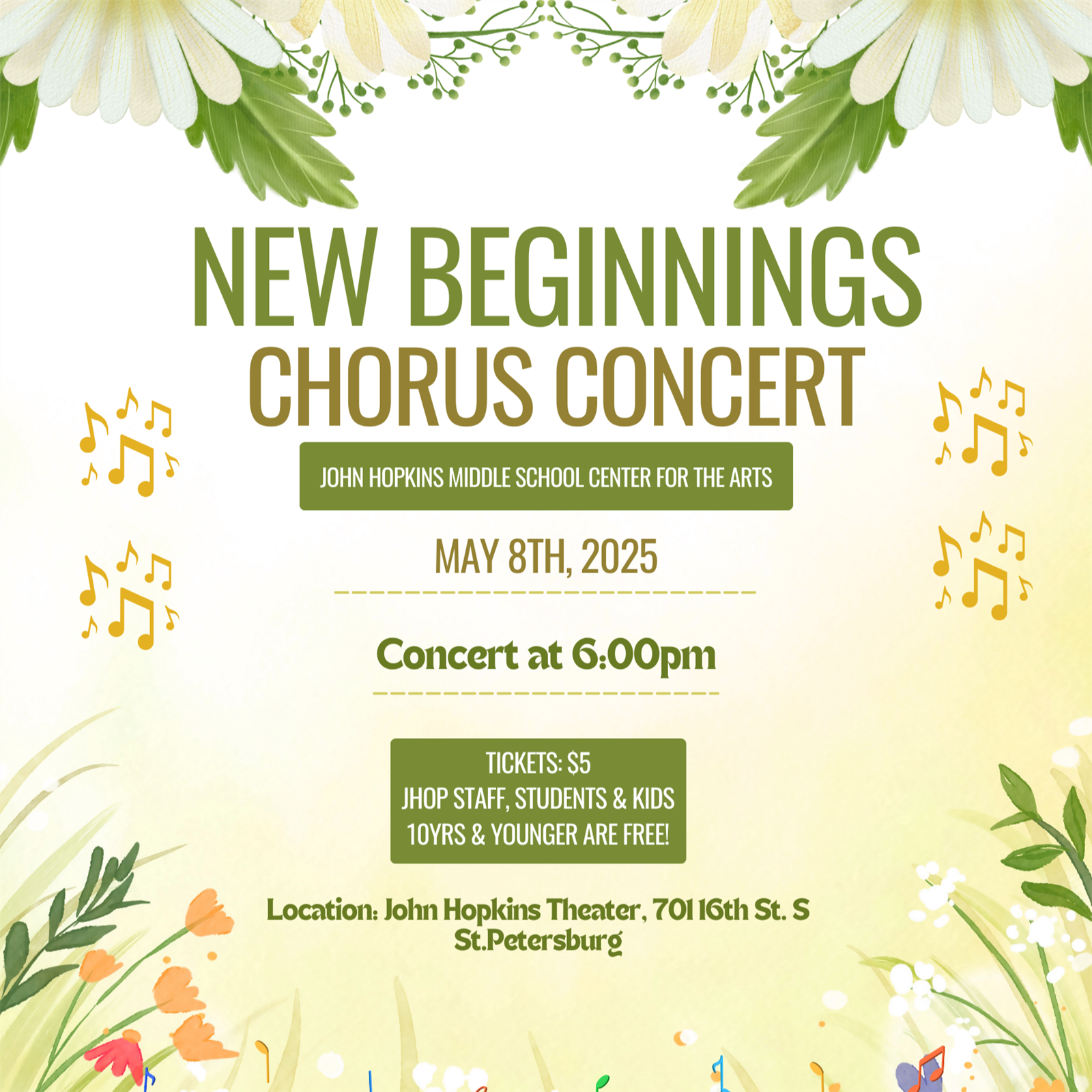  New Beginnings Chorus Concert